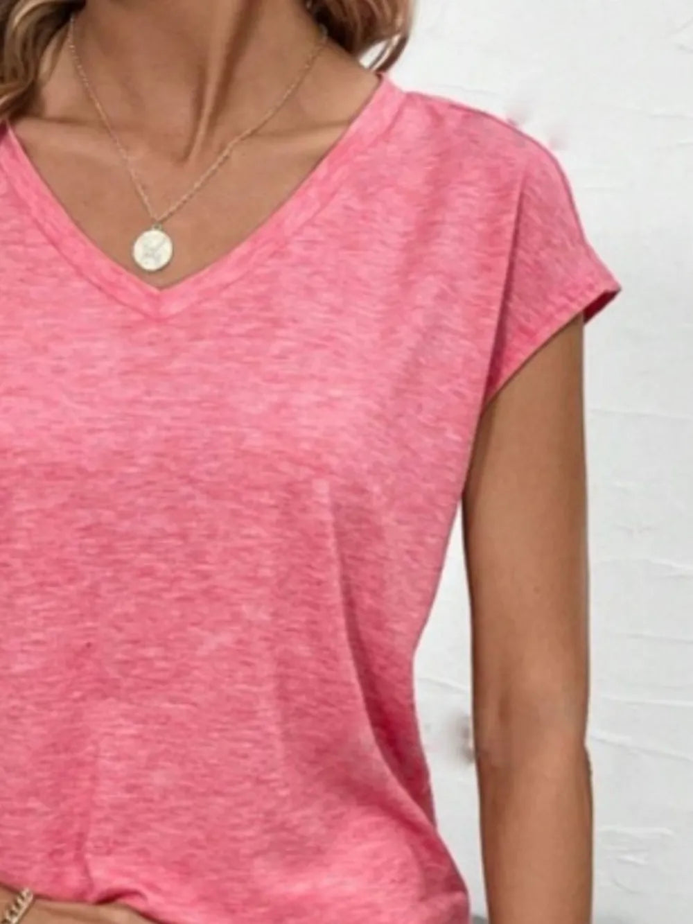 V-neck Short Sleeve T-shirt (14)
