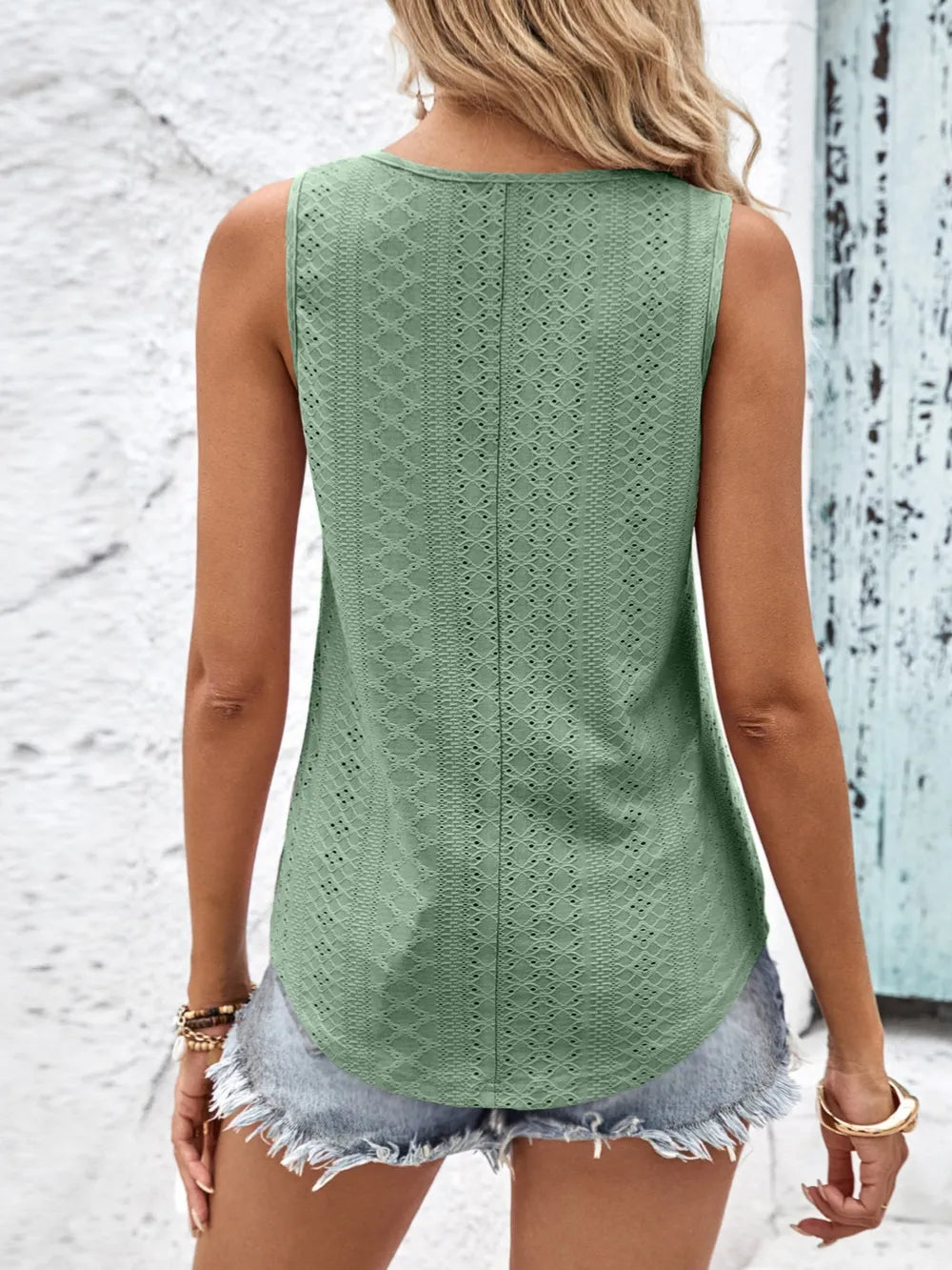 Eyelet Wide Strap Tank (9)