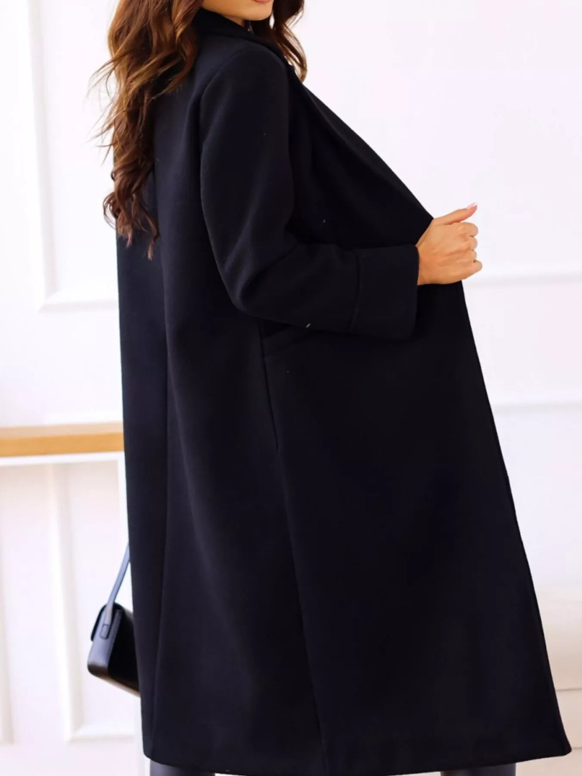 Lapel Collar Wool Blend Overcoat (18)