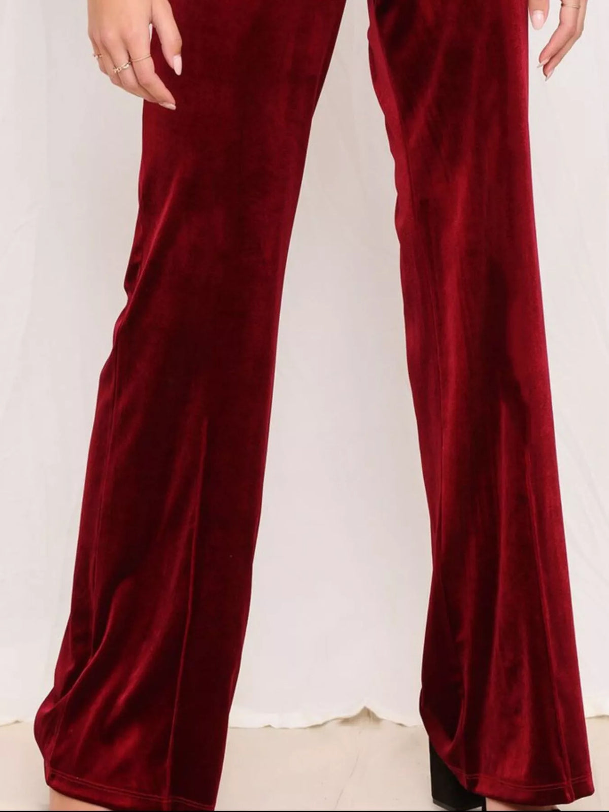 Full Size Velvet Wide Leg Pants Plus (6)