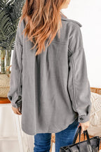 Button Up Collared Neck Long Sleeve Jacket (15)