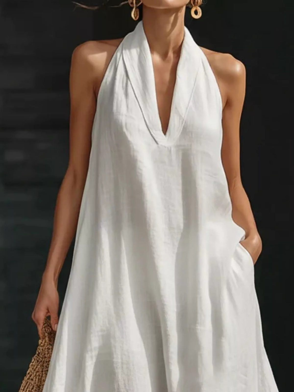 Full Size Halter Neck Sleeveless Maxi Dress Plus (4)