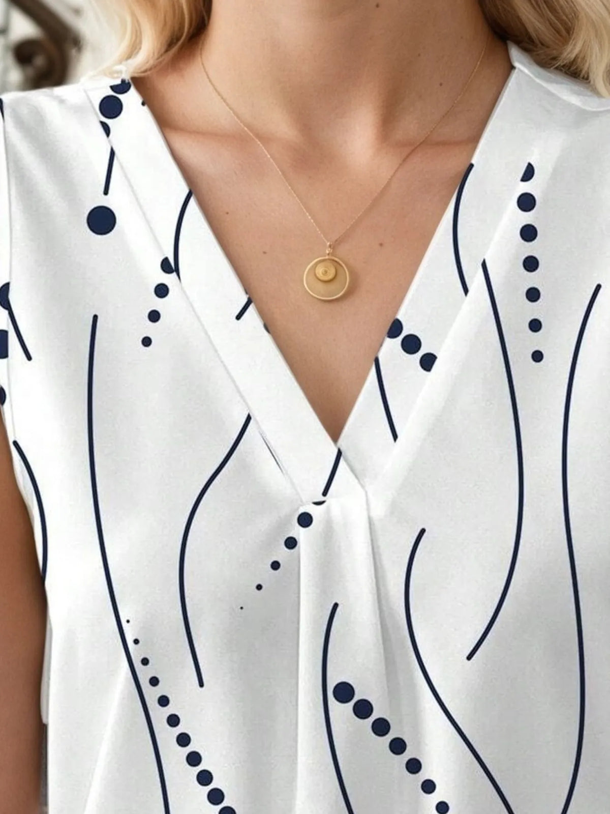 Printed V-neck Tank (7)