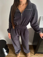 Zip Front Long Sleeve Jumpsuit (9)