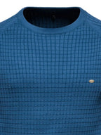 Texture Round Neck Long Sleeve Sweater (4)