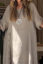 Full Size Relaxed Fit Short Sleeves Dress Plus (14)