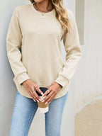 Textured Crew Neck Sweatshirt (8)