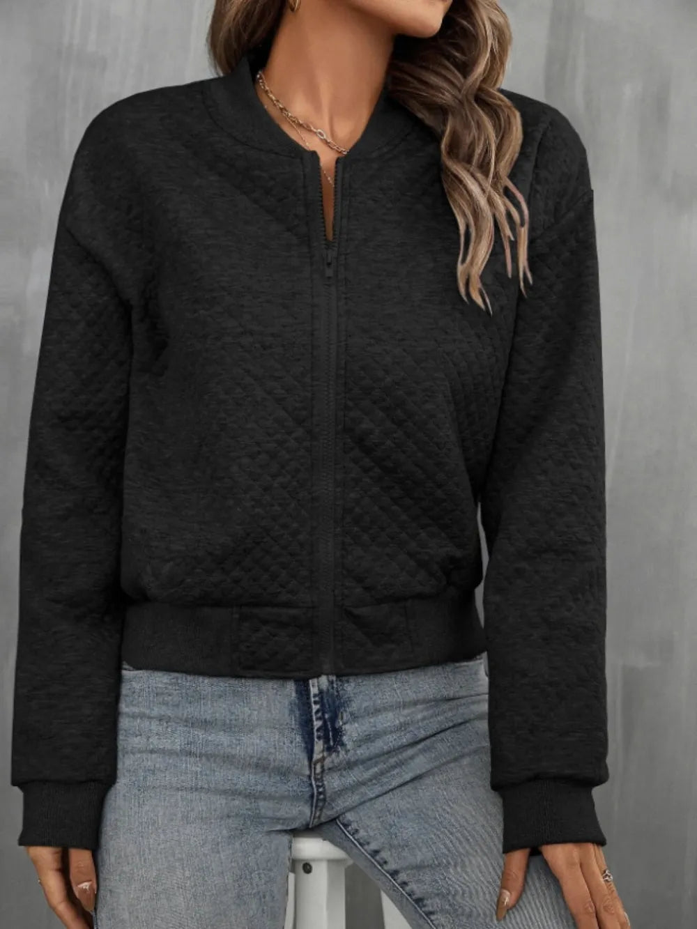 Zip Up Long Sleeve Jacket (7)