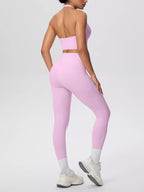 Halter Neck Crop Top High-waisted Leggings Active Set (32)