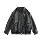 Leather Jacket Lapel Loose Retro Top variant CJFP161857901AZ|CJFP161857902BY|CJFP161857903CX