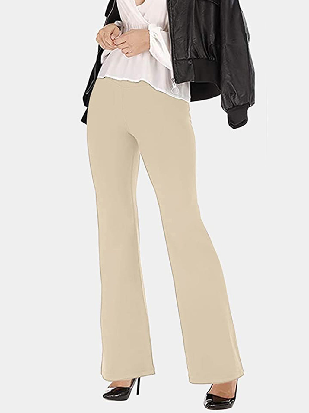V-waist Bootcut Long Pants (9)