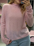 Sheer Turtleneck Knit Top (8)