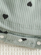 Children's Heart Print Dress Headband Set (11)