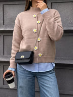 Floral Applique Turtleneck Sweater (6)