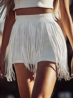 Tube Top Fringe Shorts Set (2)