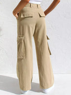 High-waisted Wide Leg Cargo Jeans (18)