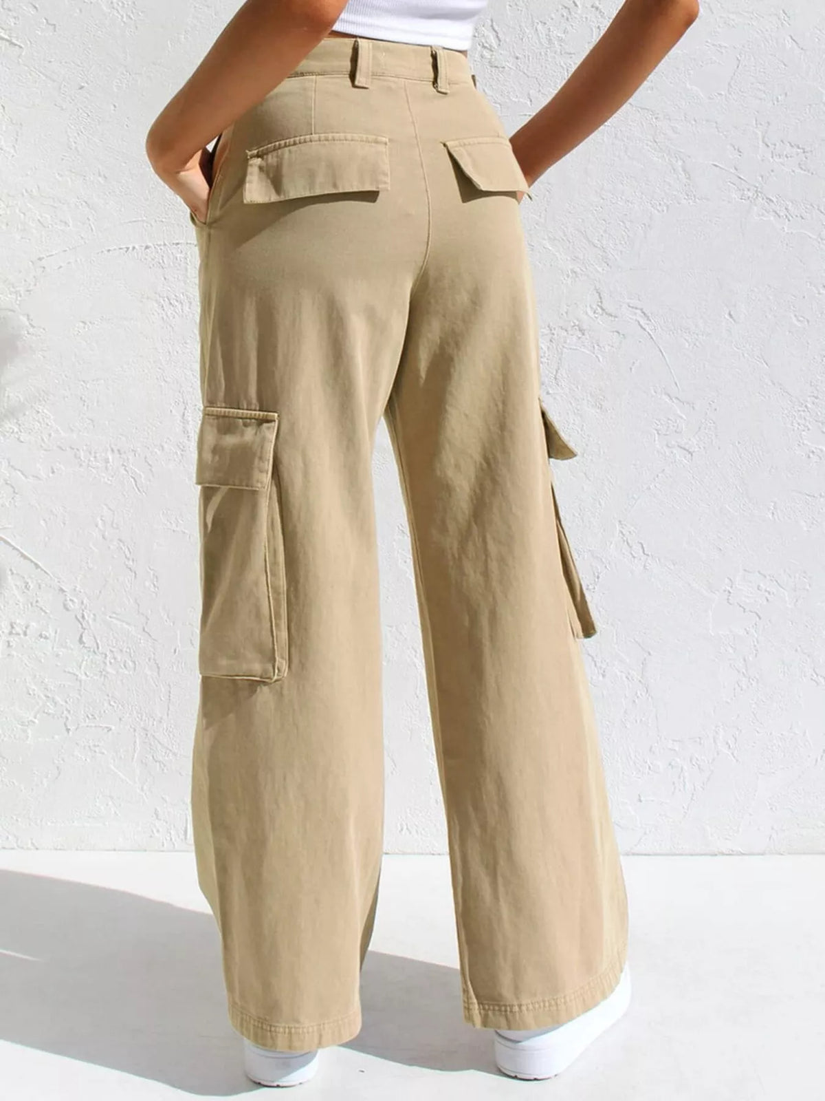 High-waisted Wide Leg Cargo Jeans (18)