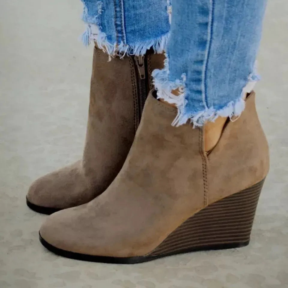 High Heel Ankle Boots Side Zip (3)