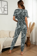 Surplice Neck Tied Short Sleeve Jumpsuit (3)