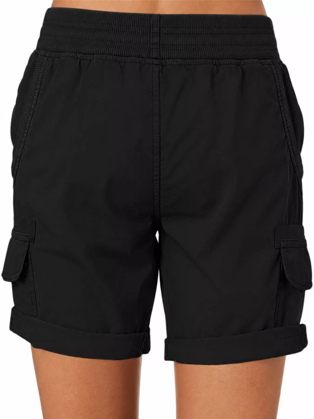 Full Size Drawstring Cargo Shorts Plus (11)