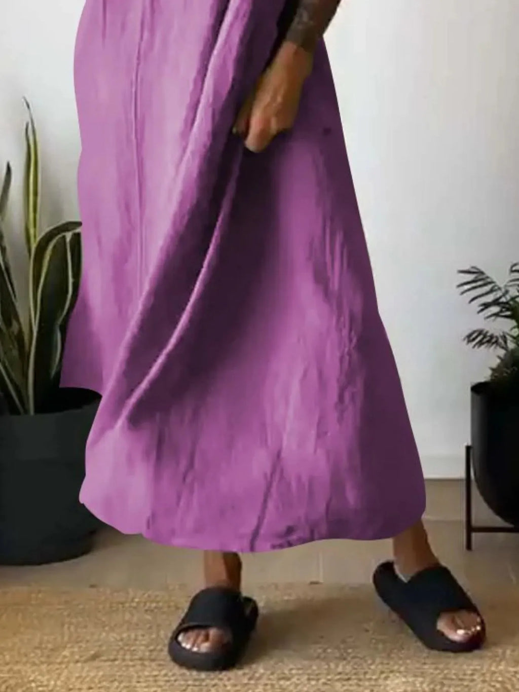 Full Size Ruched Cami Maxi Dress Pockets Plus (16)
