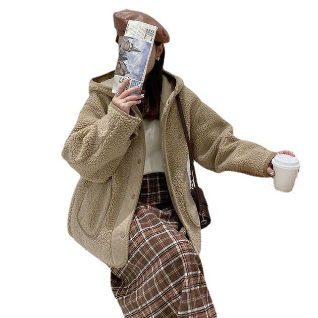 Faux Shearling Hooded Jacket photo 5