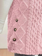 Hooded Button-up Sherpa Vest Coat (14)