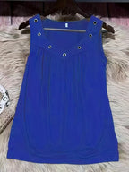 Eyelet Detail Ruched Tank (2)