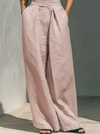 Full Size Turtleneck Sleeveless Top Wide Leg Pants Set Plus (9)
