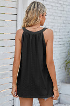 Openwork Round Neck Wide Strap Tank (15)