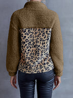 Leopard Quarter-snap Teddy Sweatshirt (2)