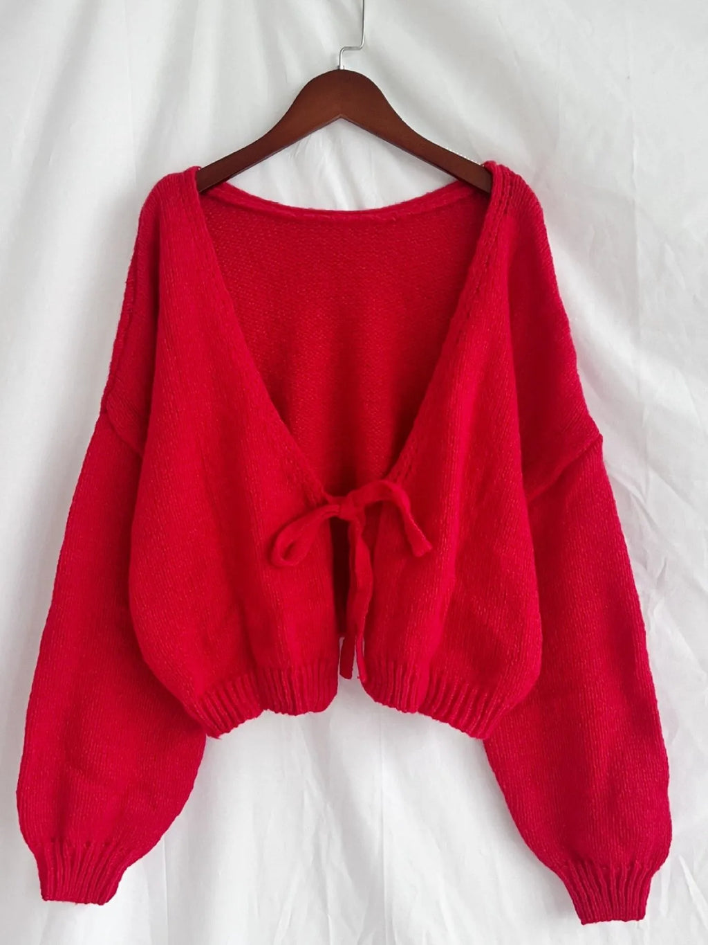 Tied Drop Shoulder Cardigan (7)
