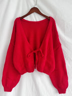 Tied Drop Shoulder Cardigan (7)