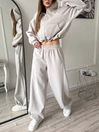 Fleece Zip-up Hoodie Joggers Set (24)