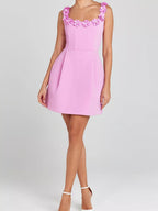 Floral Sleeveless Mini Dress Pockets (16)