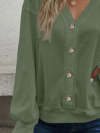 V-neck Dropped Shoulder Blouse (16)