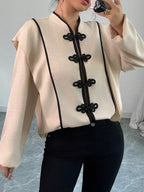 Chinese-style Mandarin Collar Blouse (4)