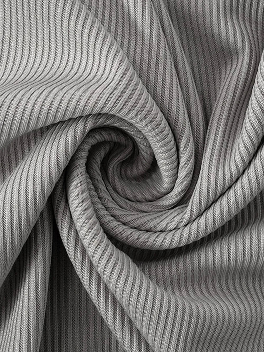 Ribbed Slit Single Shoulder Wrap Dress (3)