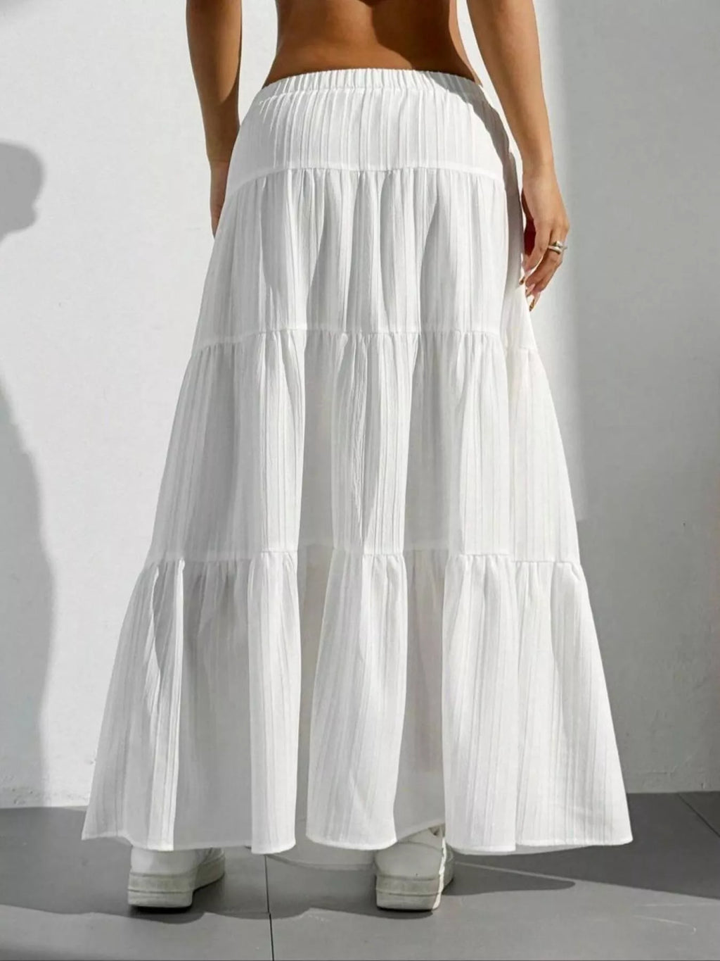 Flowy Tiered Maxi Skirt (4)