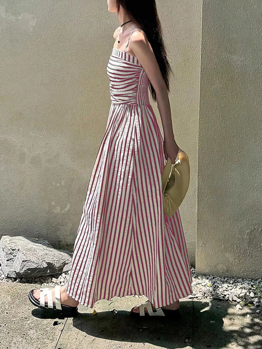 Striped Sleeveless Maxi Dress (6)