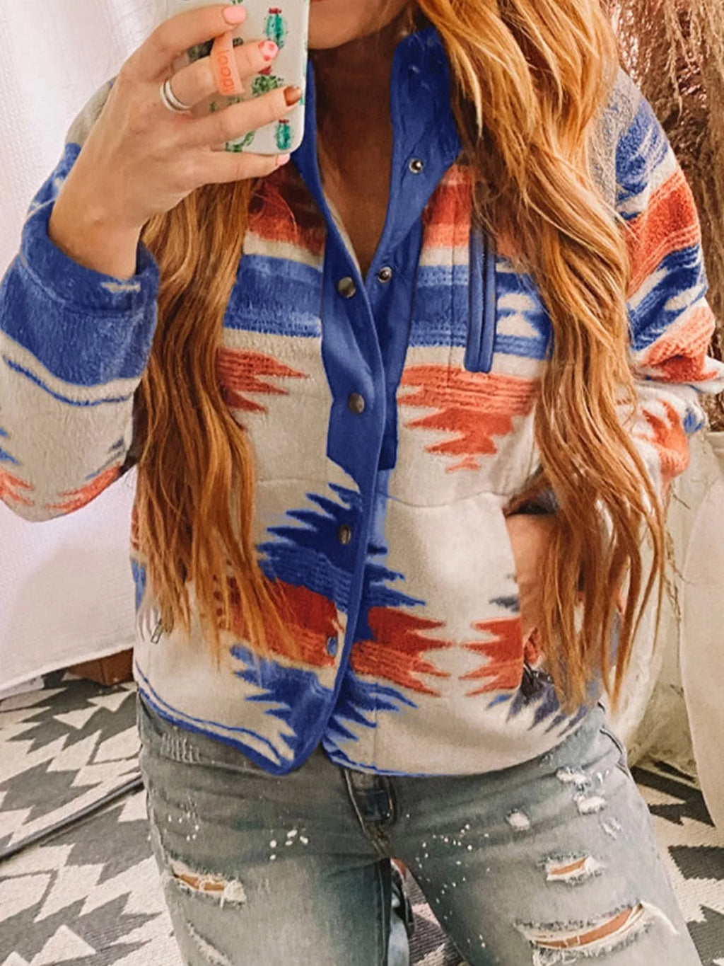 Geometric Snap Down Jacket (7)