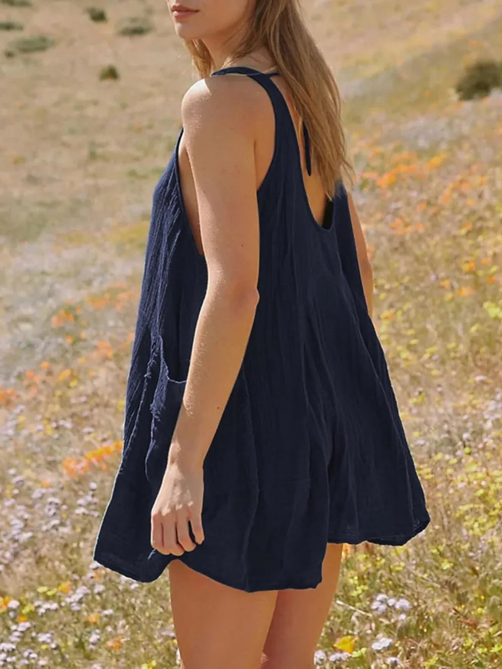 Tied Scoop Neck Wide Strap Mini Dress (12)