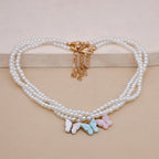 White Pearl Butterfly Necklace (7)