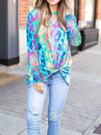 Cutout Round Neck Long Sleeve T-shirt (7)