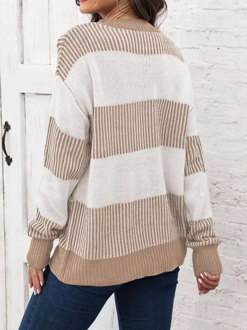 Full Size Block Dropped Shoulder Sweater Plus (11)