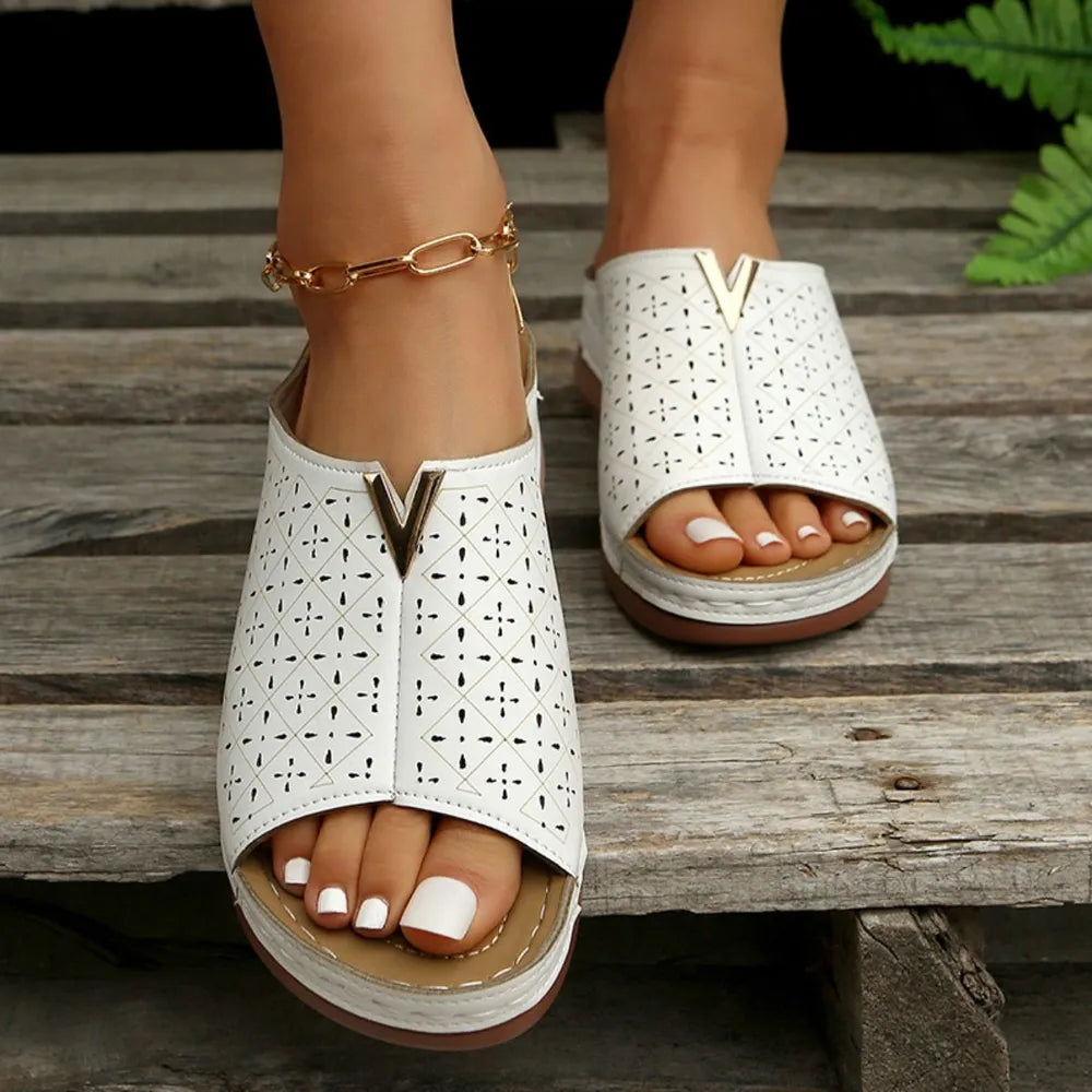 Open Toe Flats Sandals (2)