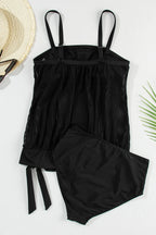 Square Neck Spaghetti Strap Tankini Set (11)
