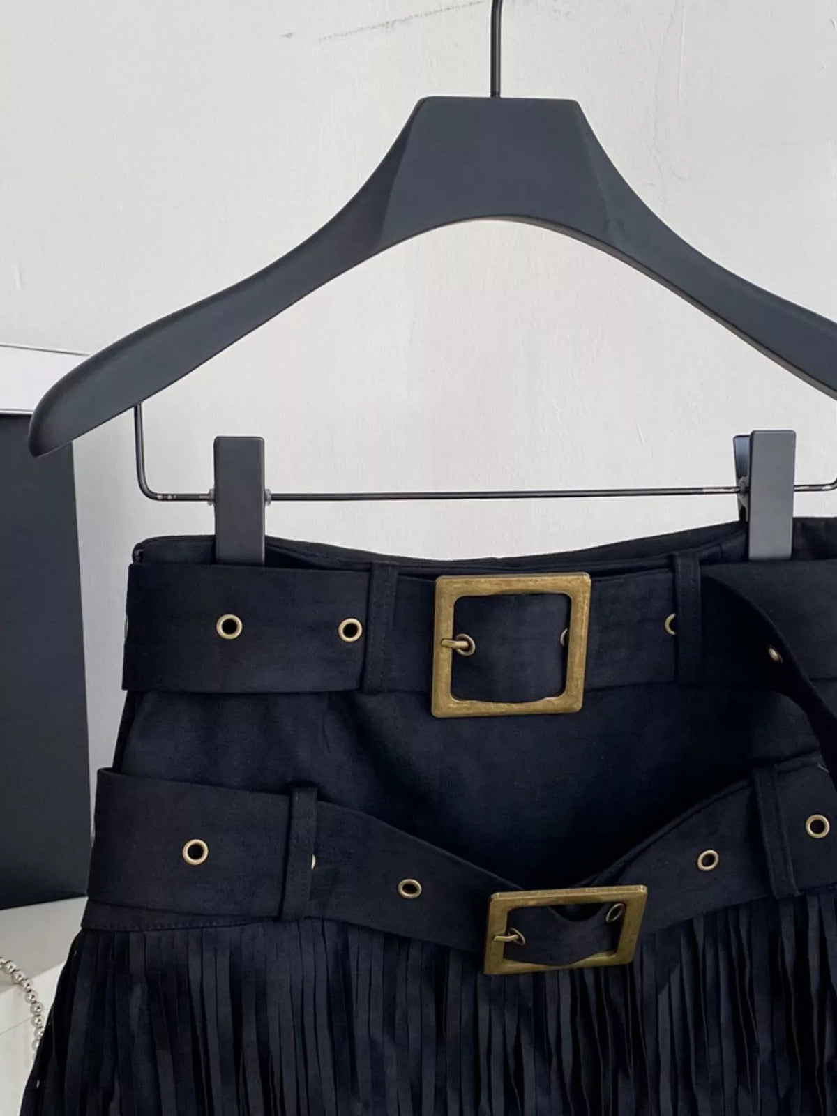 Fringe Belted Mini Skirt (12)