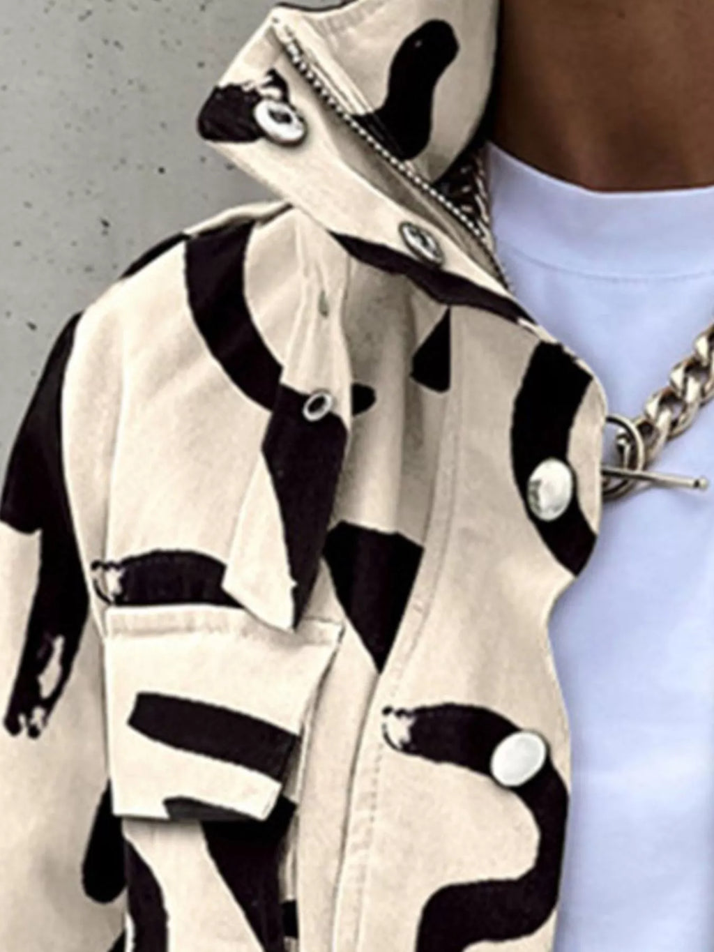 Snap Down Cropped Jacket (2)
