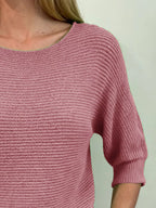 Full Size Ribbed Knit Round Neck Sweater Plus (22)